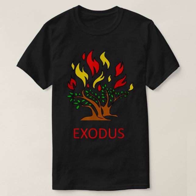 Burning Bush Moses Old Testament Bible Exodu T Shirt (Design framsida)