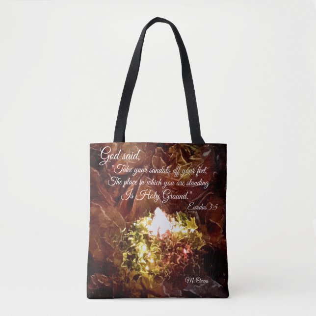 "Burning Bush" Tote Bag Tygkasse (Framsida)