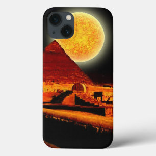Burning Desert Sol & Egyptian Giza Pyramids