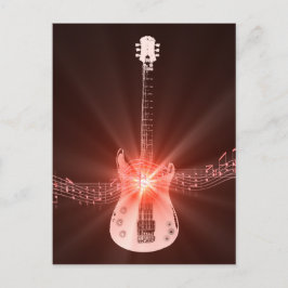 Burning Guitar Vykort