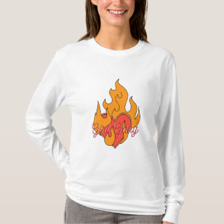 Burning Heart Girl Gang T Shirt