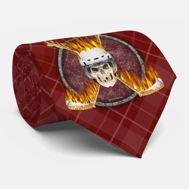 Burning Hockey Sticks tie Slips (Rullad)