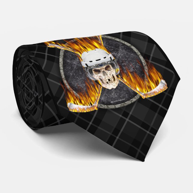 Burning Hockey Sticks tie Slips (Rullad)