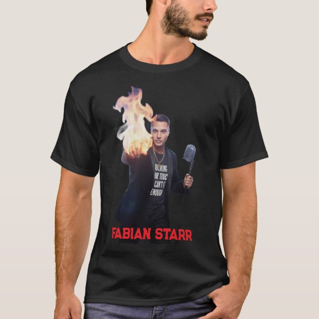 Burning in Your Touch Black T-Shirt - Fabian Starr (Framsida)