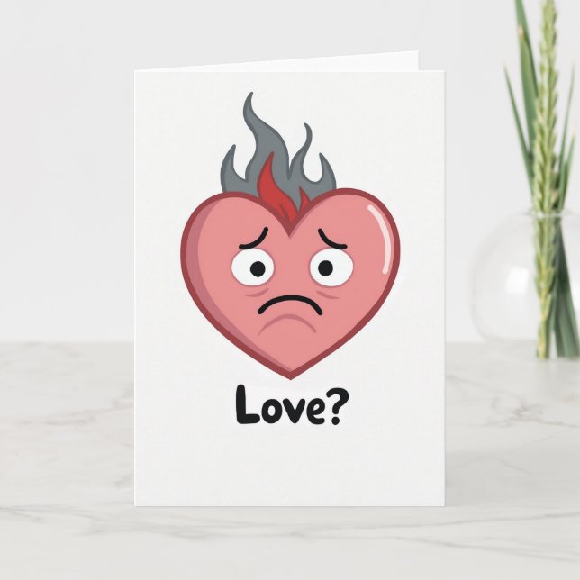 Burning Love Heartbreak Card Kort (Framsida)