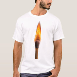 Burning Matchstick Flame Art – Fire Spark Dark Aes T Shirt