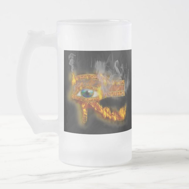 Burning Öga av Horus Ancient Egyptian Art Mugg (Vänster)