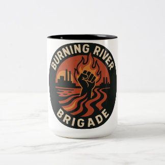 Burning River Brigade-hoodie Två-Tonad Mugg