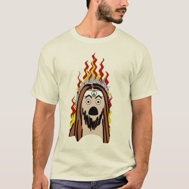 BurningHippy.com logotyp på Front Tee Shirt (Framsida)