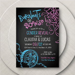 Burnouts Bows Gender Revisa Inbjudningar