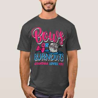 Burnouts eller Bows Gender Reveal Baby Party Annou T Shirt