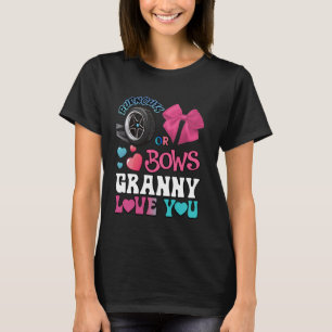 Burnouts eller Bows Granny Kärlek Du Gender Reveal T Shirt