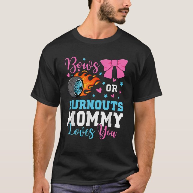 Burnouts eller Bows Mamma Mamma kärlek du Gender R T Shirt (Framsida)