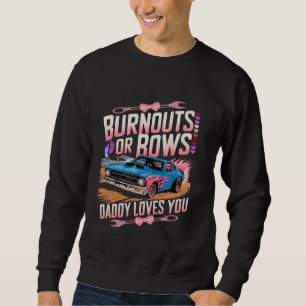 Burnouts eller Bows pappa Kärlek You Rosa Blue lag Lång Ärmad Tröja