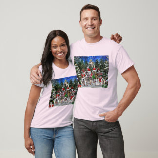 Burns Bunch jul English Bulldog Träd T Shirt