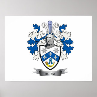 Burns Family Crest Jackar av Arm Poster