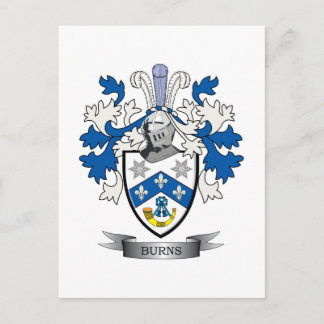 Burns Family Crest Jackar av Arm Vykort
