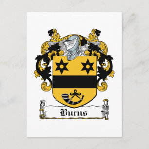 Burns Family Crest Vykort