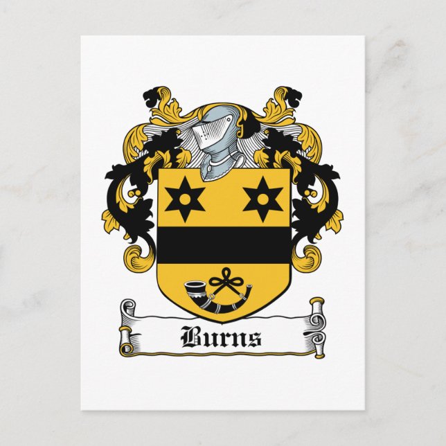 Burns Family Crest Vykort (Framsida)