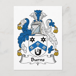Burns Family Crest Vykort