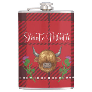 Burns Night Slàinte Mhath Highland Ko Tartan Fickplunta