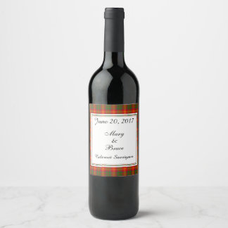 Burns Scottish Bröllop Vin etikett
