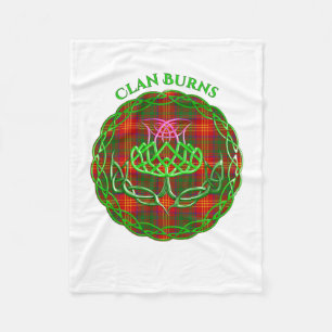 Burns Scottish Tartan Celtic Thistle Fleecefilt