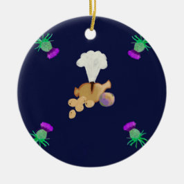 Burns supper julgransprydnad keramik