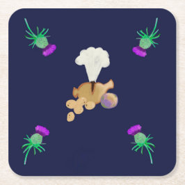 Burns supper underlägg papper kvadrat