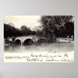Burnside Bridge, Antietam MD Civil Krig 1906 Poster