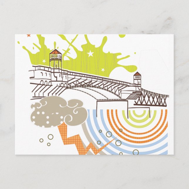 Burnside Bridge Portland-vykort Vykort (Framsida)