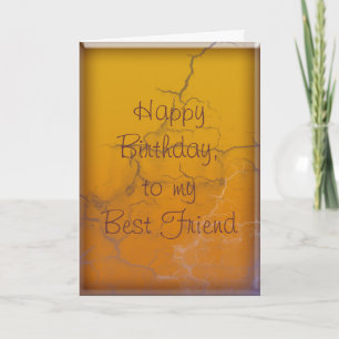 Burnt Guld Birthday Kort