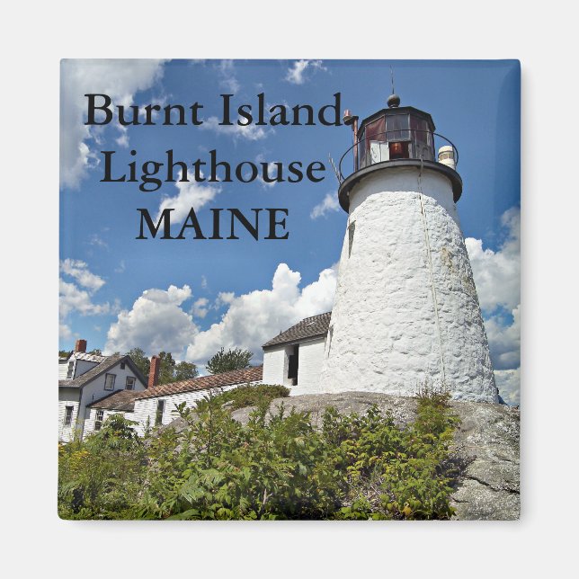 Burnt Island fyr, Maine Magnet (Framsidan)
