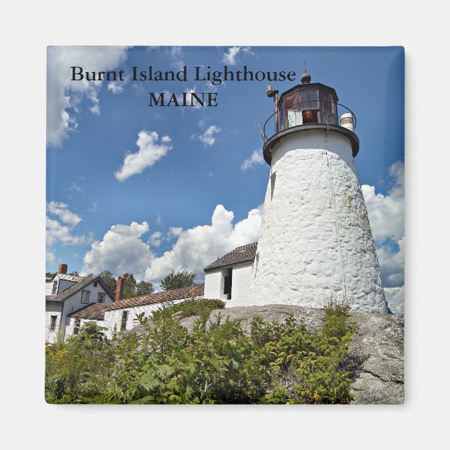 Burnt Island fyr, Maine Magnet (Framsidan)