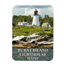 Burnt Island fyr, Maine Photo Magnet