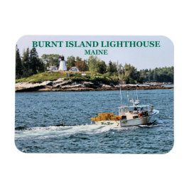 Burnt Island fyr, Maine Photo Magnet