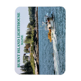 Burnt Island fyr, Maine Photo Magnet