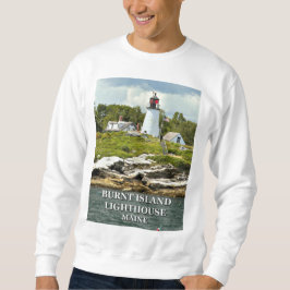 Burnt Island fyr, Maine Sweatshirt