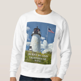 Burnt Island fyr, Maine Sweatshirt