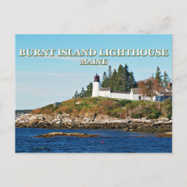 Burnt Island fyr, Maine vycard Vykort