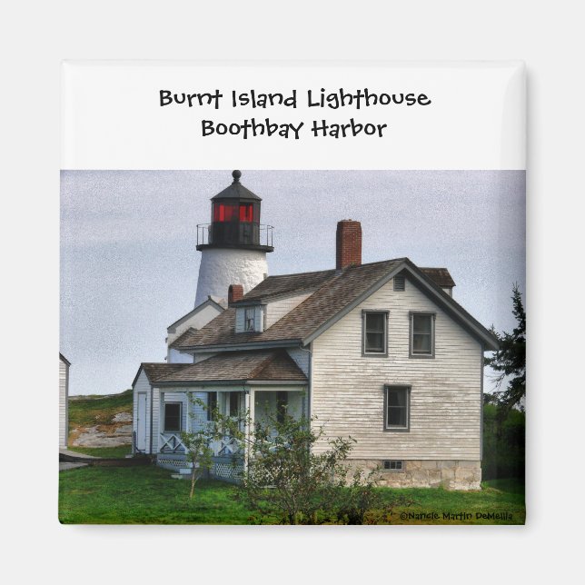 Burnt Island Lighthouse-Magnet Magnet (Framsidan)