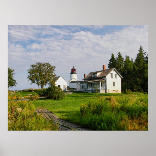 Burnt Island Lighthouse-Maine Poster (Framsidan)