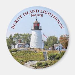 Burnt Island Lighthouse, Maine Round Magnet
