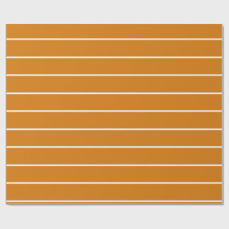 Burnt Orange and White Stripe Wrapping Paper Presentpapper