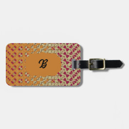 Burnt Orange design Luggage Tag Bagagebricka