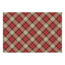 Burnt Red Beige Modern Scottish Tartan-jul