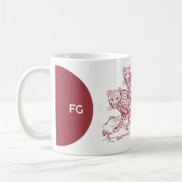 Burnt Sienna Leopards Illustration Mugg