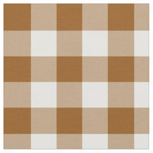 Burnt Sienna och White Gingham Play Tyg