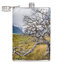 Burnt träd, Torres del Paine, Chile Fickplunta