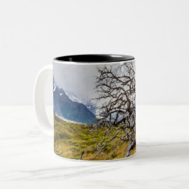 Burnt träd, Torres del Paine, Chile Två-Tonad Mugg